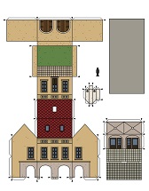 ocuklar iin hazr ev model maketi ablonu, paper craft model house